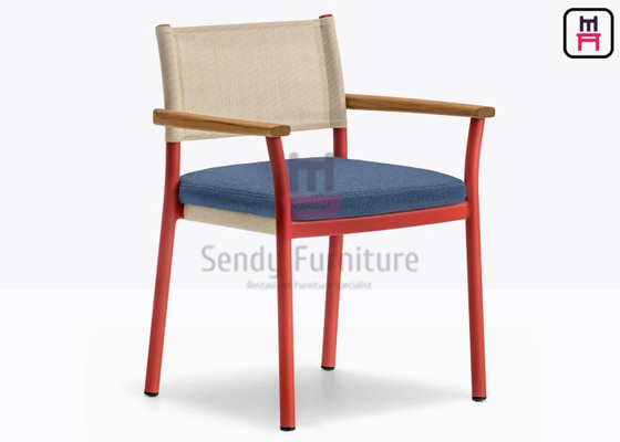 Beli Aluminium Frame Stackable Outdoor Dining Chair dengan bantal yang bisa dilepas online manufacture