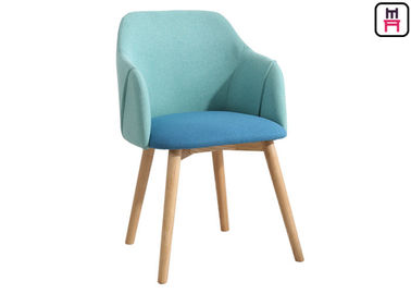 Beli Contrast Color Fabric Seater Kursi Restoran Kayu Velvet Aden Arm Ash Wood Chair online manufacture