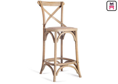 Beli Gaya Perancis Kayu Solid Restoran Bar Stool Rustic Seater Rotan X Bentuk Kembali online manufacture