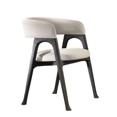 Beli Kursi Kayu Ash Putih Berlapis Ergonomis, Bentuk Bulat Lembut untuk Penggunaan Restoran, Hotel, Kafe & Kantor online manufacture
