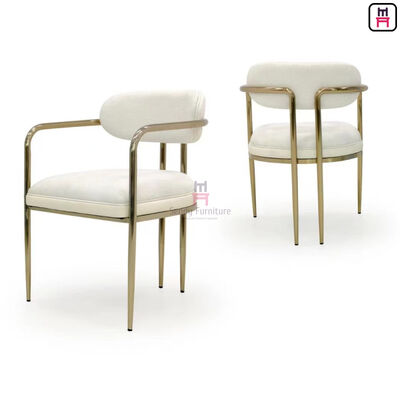 Beli IM-201 Gold Stainless Steel Dining Chair dengan PU Leather & High-Resilience Foam online manufacture