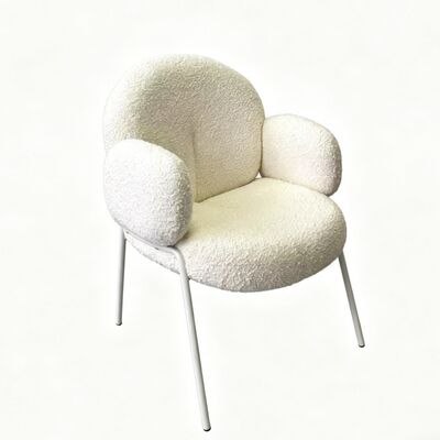 Beli Kursi Makan Berlapis Boucle Modern dengan Rangka Lepas untuk Penggunaan Komersial & Rumahan online manufacture