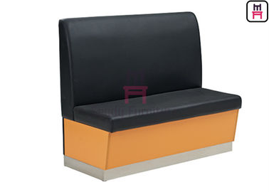 Beli Tempat Duduk Banquette Komersial Warna Hitam, Bilik Restoran Kayu Ramah Lingkungan online manufacture