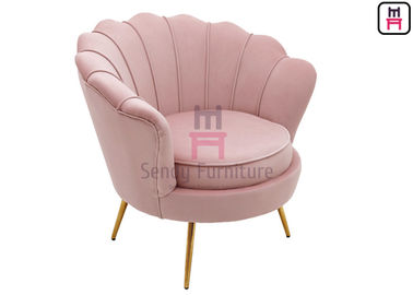 Beli Velvet Single Sofa Chair Warna Pink Bunga Bentuk Struktur Padat Dengan Sandaran Tangan online manufacture