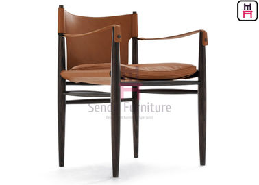 Beli Ash Wood Frame Restoran Ruang Makan Kursi Sandaran Tangan Modern Untuk Lobi Hotel online manufacture