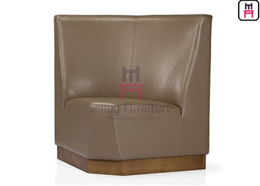 Beli Warna Coklat PU Kulit Upholstered Corner Sofa Frame Kayu Tanpa Instalasi online manufacture