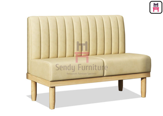 Beli Stan Restoran Kayu Solid 1.2cbm 4ft PU Tempat Duduk Berlapis Booth online manufacture