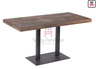 Meja Makan Restoran Tahan Lama Indoor Tebal 3/4/5 cm Dengan Wajah Kayu Solid