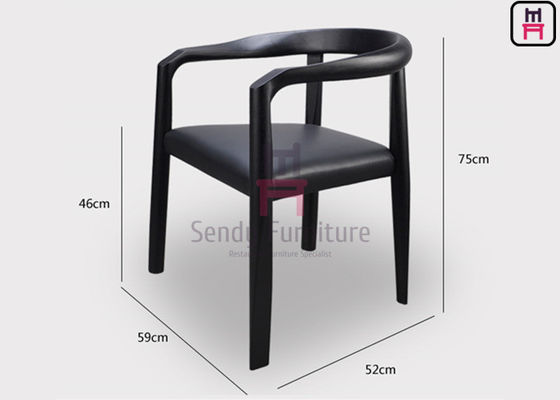 Kursi Rumah Makan Kayu Klasik dengan Taplak Meja Kulit Dinding dan Finish Walnut untuk Kursi Makan yang awet