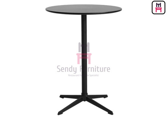 2ft HDF Round Shape High Table dengan Aluminium 4-star Base / Steel Tube