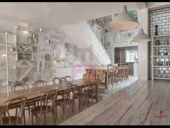 Kursi Cafe Rustic Style Vienna Walnut Bentwood Untuk Hotel / Kantor / Rumah