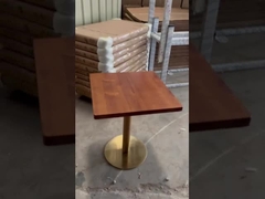 Meja Makan Restoran Tahan Lama Dalam Ruangan Tebal 3/4/5cm Dengan Permukaan Kayu Solid